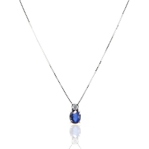Collana oro bianco con - collana, in
