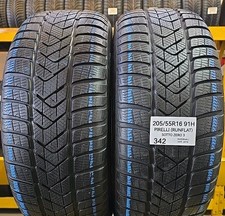 2x PNEUMATICI USATI PIRELLI 205/55 R16 91H (RUNFLAT) SOTTO ZERO 3 GOMME 2055516