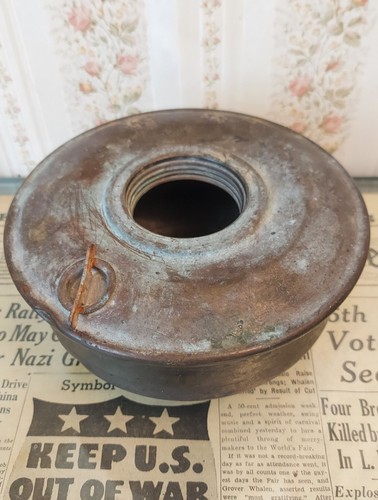 Antique brass font tank - font,