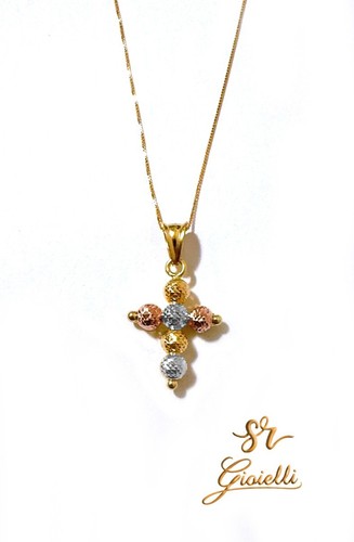 Collana veneziana con croce - collana,