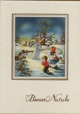 44494 vecchio biglietto di auguri non usato buon natale cecami 5321