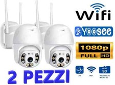 2X TELECAMERA IP CAM PTZ WIFI CAMERA DOME WIRELESS ESTERNO APP YOOSEE MICRO SD
