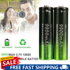 Confezione 1~8 Batterie Li-ion Ricaricabili 3.7V 9900mAh Pulsante Top Alta Capacità