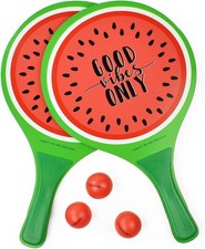 - Racchette Da Spiaggia, 2 Racchette E 3 Palline, Beach Rackets, Impugnatura Erg