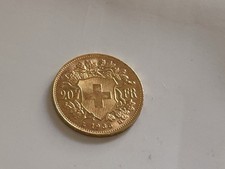 Moneta oro franchi svizzera - oro, 20