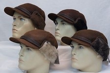 100% pelle di Pecora Montone Cacciatore Elmer Fudd Caccia Aviator Cappello M-3XL