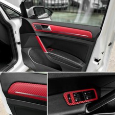 Adesivo fai da te 3D rosso fibra di carbonio auto pannello interno protezione accessori avvolgimento