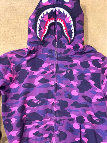 Felpa con cappuccio bape viola - cappuccio,
