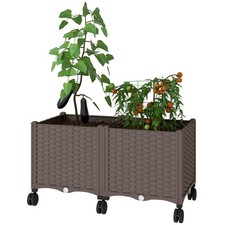Outsunny fioriera rialzata 85l - fioriera,