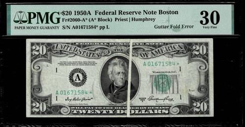 Gutter fold error 1950 a - gutter,