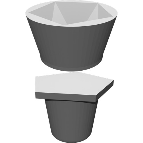 Stampo vaso cemento per - cemento,