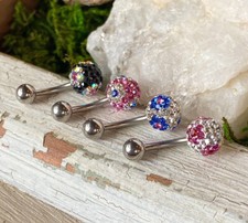 1pz Anello Pancia Gemma Fiore