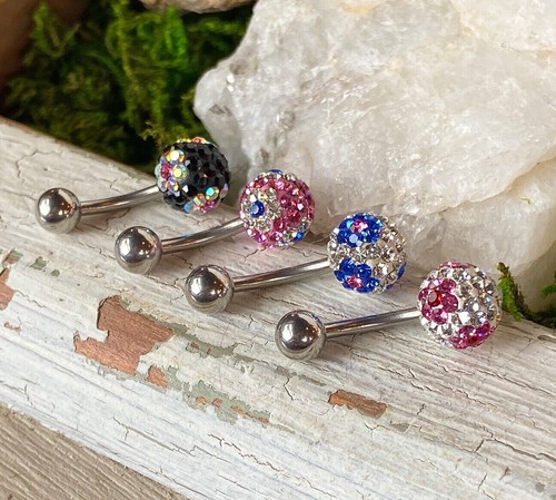 1pz anello pancia gemma - anello, fiore
