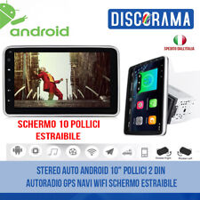 STEREO AUTO ANDROID 10" POLLICI 2 DIN AUTORADIO GPS NAVI WIFI SCHERMO ESTRAIBILE