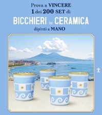 Bicchieri Ceramica Dipinti A Mano,oro Zecchino, Edizione Limitata 