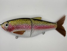 TYG Silenziatore Trout Glide esca da nuoto personalizzata 7 pollici pasto arcobaleno NUOVO