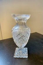 Vaso in cristallo molato a mano - anni '70 - altezza 25 cm - peso 1,8 kg