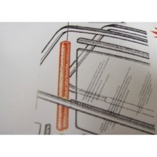 GUARNIZIONE CANALINO VETRO PORTIERA SU MONTANTE IN ALLUMINIO FIAT 500 SPEZZONE P