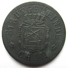 Moneta Di Emergenza Della Città Di Cham 10 Pfennig 1917 Conservazione