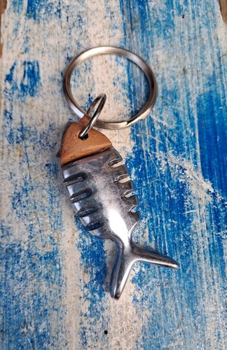 Portachiavi pesce e lisca - ,