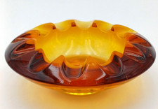 PORTA CENERE IN VETRO AMBRATO