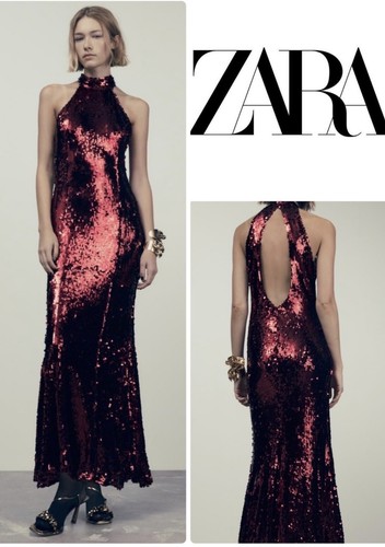 Zara nuovo abito lungo rosso - zara,