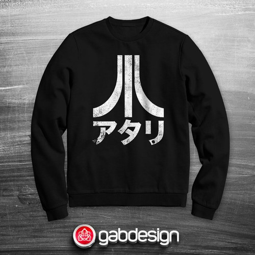 Felpa nera atari japan - felpa,