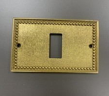 Placca BTicino Serie Magic 1 posto in Ottone Retrò Vintage - Cornice con pallini