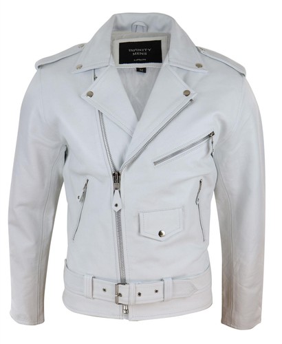 Giacca biker uomo vera pelle