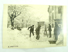 VECCHIA FOTO FAZIOLI FOTOGRAFIA NEVICATA A  CREMONA NEVE NEGOZIO FIAT VINTAGE