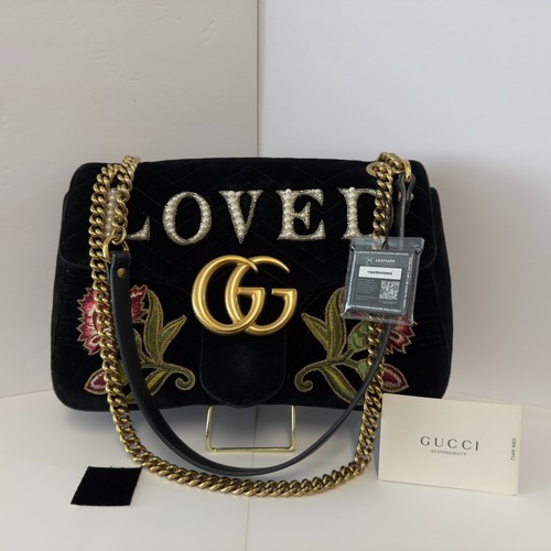 Borsa tracolla gucci velluto - a,