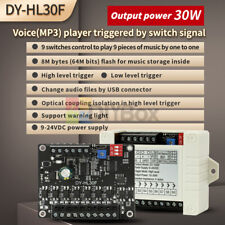 Modulo audio riproduzione controllo MP3 9-24V 30W trasmissione vocale alto e basso livello