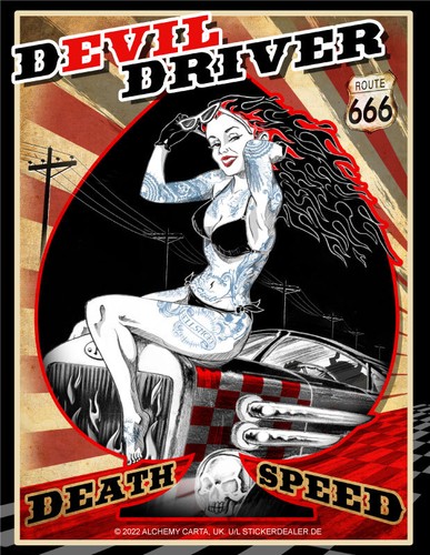 Adesivo devil driver - adesivo, hot