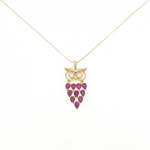 Autentica collana k18yg gufo - collana,