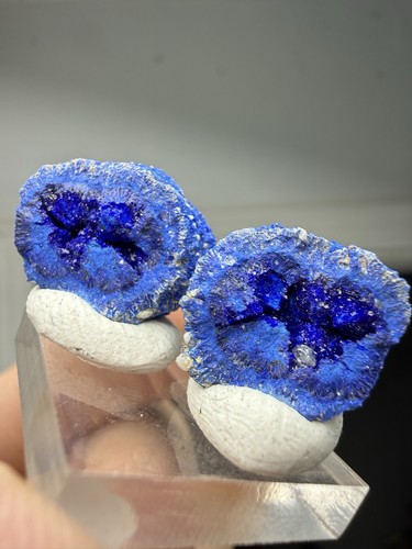 Azurite ball geode crystal - azurite,