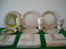 STOCK 99 CONF PIATTI BICCHIERI TOVAGLIOLI CARTONCINO DECORATO NATALE