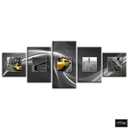 Quadro new york giallo taxi - york,