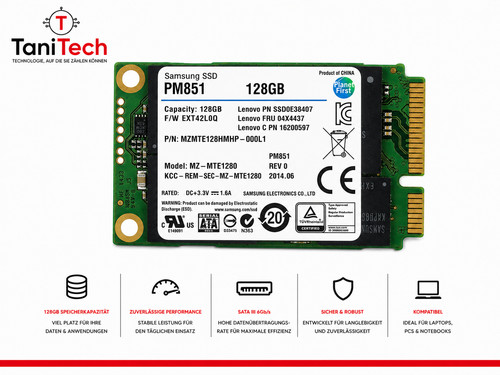 Samsung ssd pm851 - msata, 128