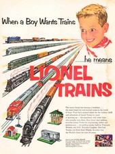 Pubblicità Lionel Treni 1952