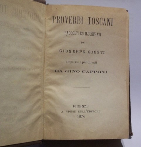 Proverbi toscani raccolti - proverbi, da