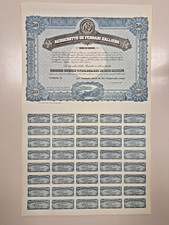 Certificato azionario De Ferrari Galliera non emesso per 50 azioni da L. 500