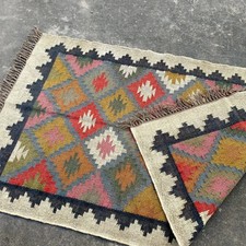 Tappeto Kilim in lana naturale