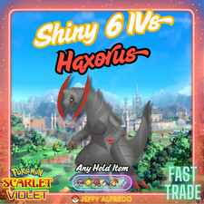 ✨️ Shiny 6IV Haxorus ✨ Pronto per la Battaglia | Pokémon Scarlatto e Viola ? Veloce | EV'd