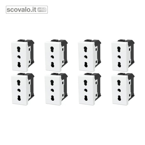 Set pezzi presa bipasso - presa, 16a