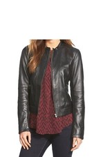 Giacca classica in pelle da