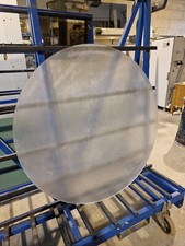 TAVOLO TONDO IN VETRO 10MM SATINATO EXTRACHIARO TEMPRATO DIAMETRO 125cm