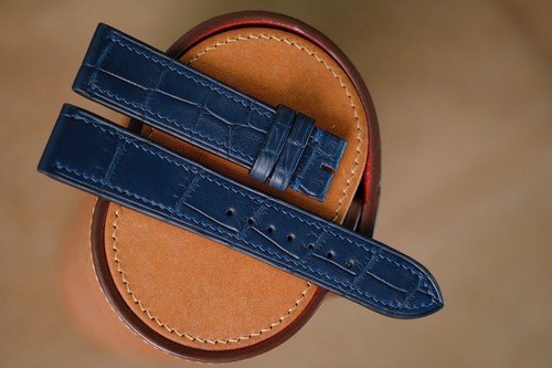 Cinturino orologio pelle blu