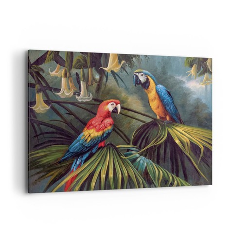 Quadro tela 120x80cm ara - quadro,