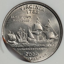 2000 NGC MS65 10% clip dritta