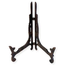 Grande cavalletto in metallo 10 pollici finitura rame antico | supporto piastra | supporto display